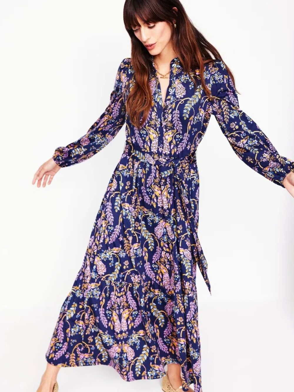BODEN Willow Tiered Jersey Dress Size 8R
